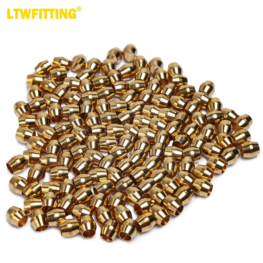 

Латунные компрессионные втулки LTWFITTING 1/8 дюйма, латунный Компрессионный фитинг (комплект из 50 шт.)