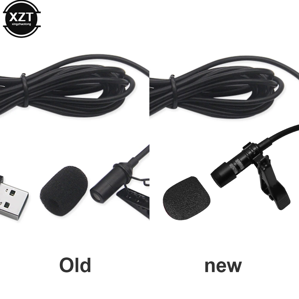 Portable USB Plug-In Clip-On Omni-Directional Stereo Microphone