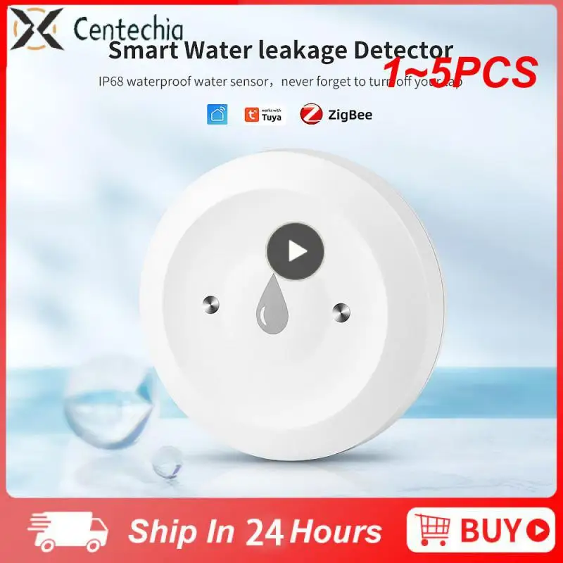 

1~5PCS Linkage Water Flood Leak Leakage Immersion Sensor Detector Overflow Waterproof Smart Home Security Protection