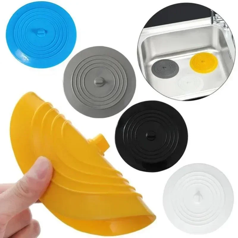 6 Inches Large Silicone Drain Plug Hair Stopper Flat Suction Cover Tub Stopper Leakage-proof Drain Cover Bathroom Accessories 1