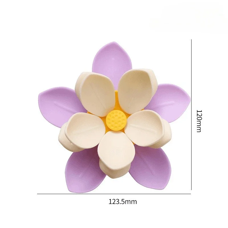 10개 꽃잎 모양의 창의적인 연꽃 모양 밀봉 클립, 자석 냉장고용 가정용 간식 이중 고정 집게, 주방용품