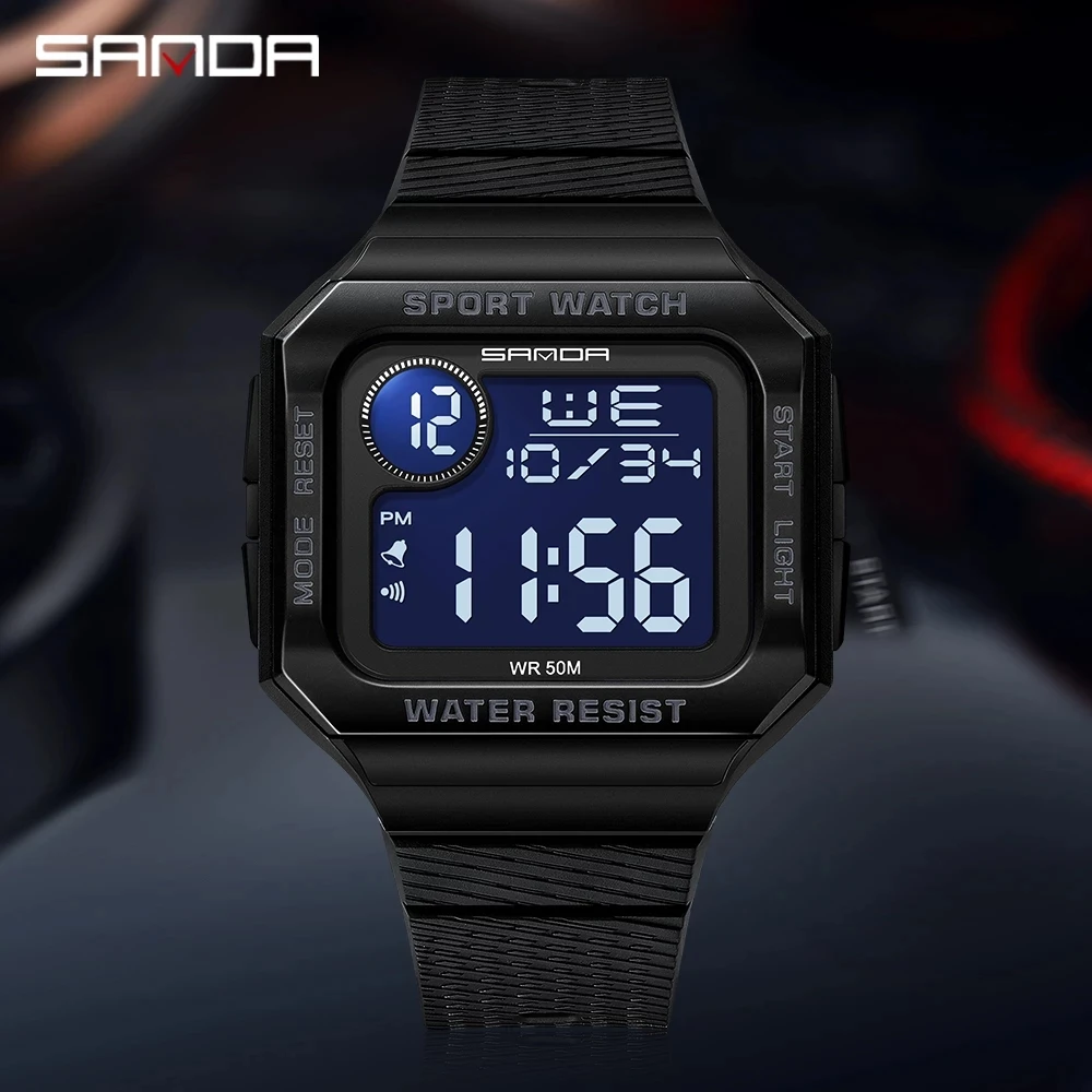 2023 SANDA New Men's Watches Sport Military Watch Shock Resistant Waterproof Digital Wristwatch for Men Clock relogio masculino