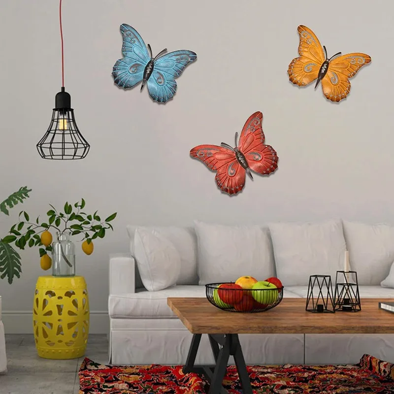 

Metal Butterfly Wall Decoration Insect Ornaments Outdoor Garden Iron Decoration Home Background Decoration Crafts