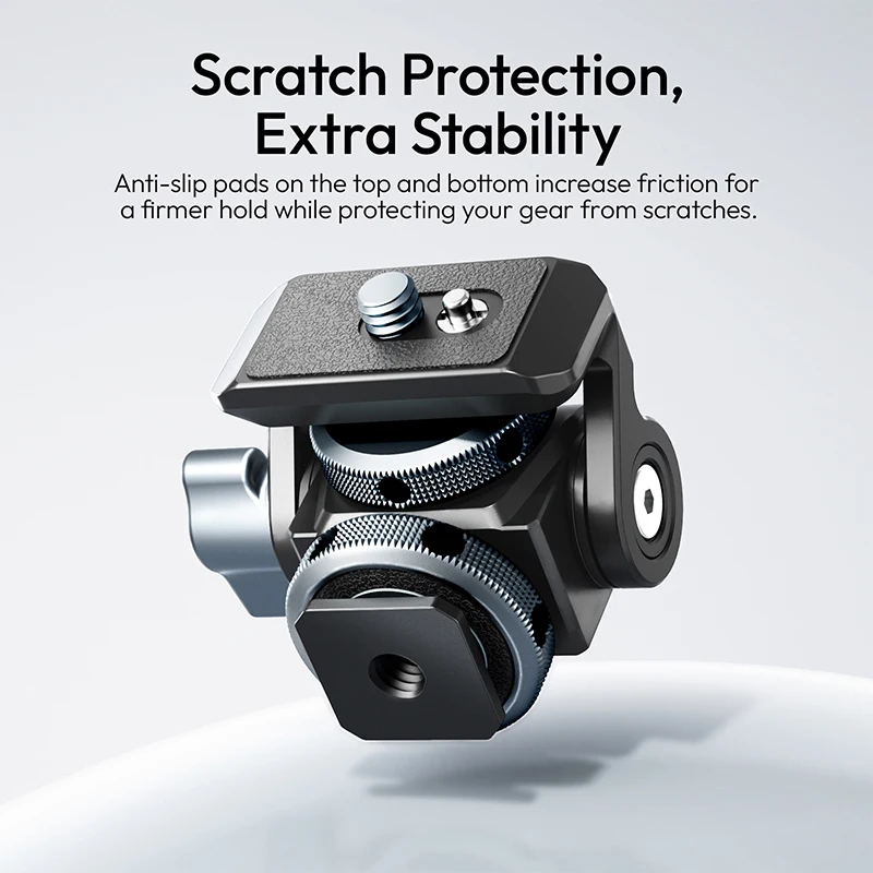 Ulanzi CO82 Adjustable Damping Ball Head Flat-Head Knob 3KG Load 360° Rotation with 1/4" Mount for Tripod Camera Photography