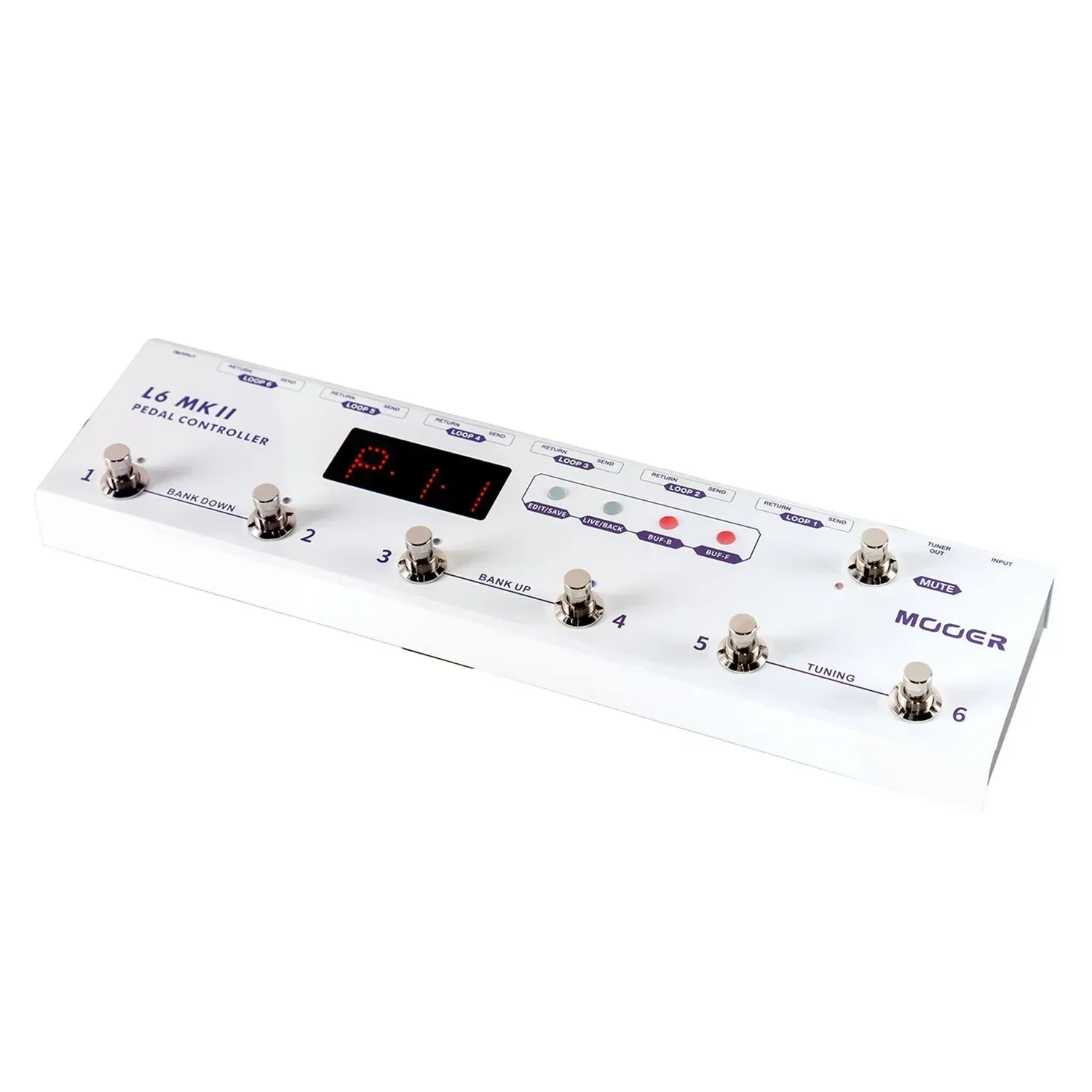 MOOER MKII Guitar Pedal Controller Programmable Loopswitcher with 6 Loops L6 PL6 PCL6 With Connector Pedal Guitar Accessories