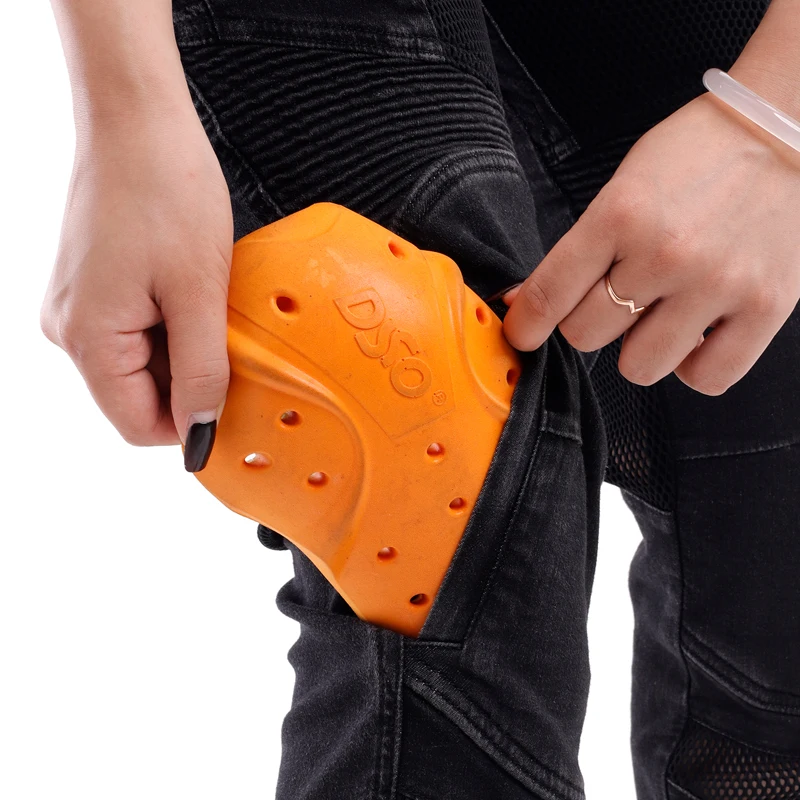 케블라 오토바이 청바지 여성용 메쉬 데님 올 블랙 여름 라이딩 팬츠 내마모성 방풍 내구성 먼지 방지 바이크 바지