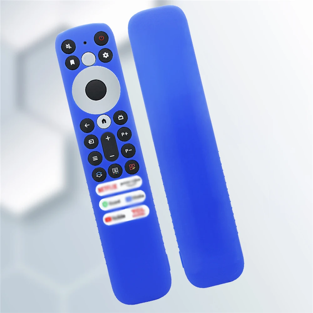 Silicone Remote Control Cover Case with Lanyard Anti Slip Television Remote Cover All Inclusive for TCL RC902V FMR1 Voice silicone remote case,silicone remote cover,silicone remote sleeve,remote controller cover,silicone case protector