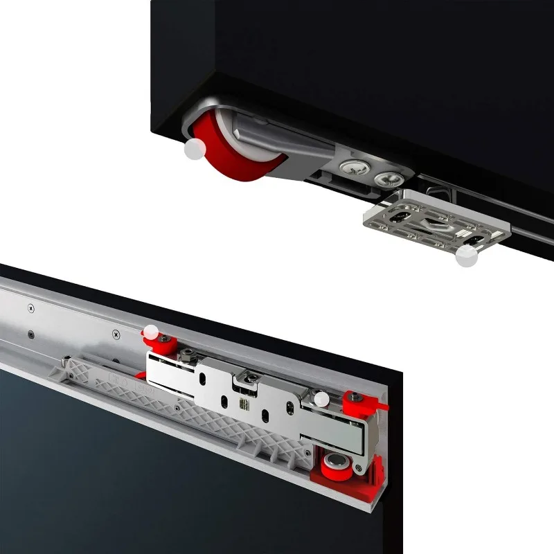 2 (1800) – (Door is NOT Included) - Completely Concealed Hardware and Track. Made in Italy. Free Template Included. 3