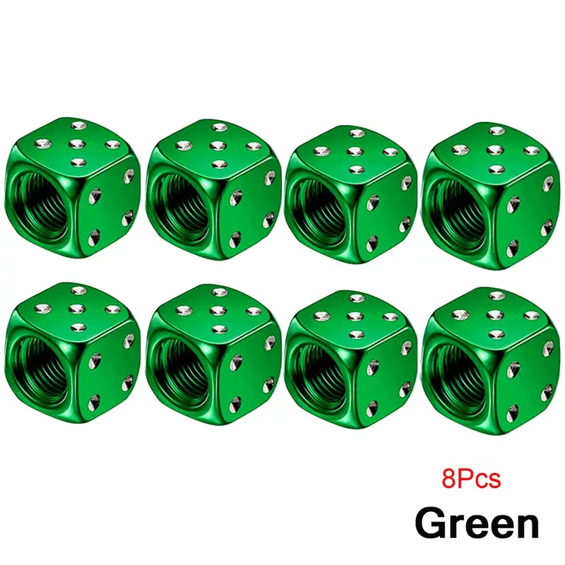 DSYCAR 2/8Pcs Aluminum Tire Valve Caps Dice Wheel Stem Tyre Tire Wheel Stem Air Valve Dust Cover for Car Truck Motocycle Bike - Image 21