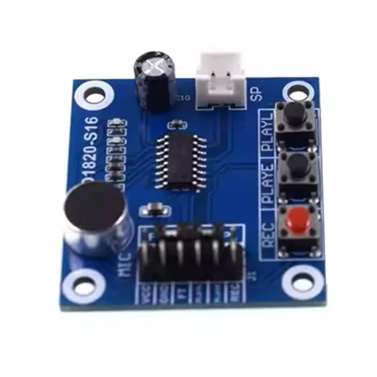 ABZW DIY 사운드 녹음 음성 모듈 5Pcs ISD1820 텔레다이폰 음성 녹음 재생 보드