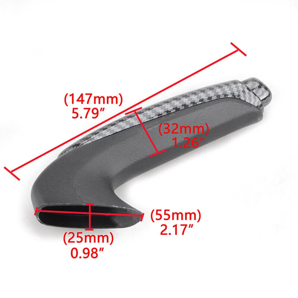 Carbon Fiber Front Hand Brake Trim Cover For Honda Civic Coupe Sedan 2006-2011 Handbrake Lever Knob Moulding Decals handbrake switch cover handbrake button cover handbrake lever button handbrake plate