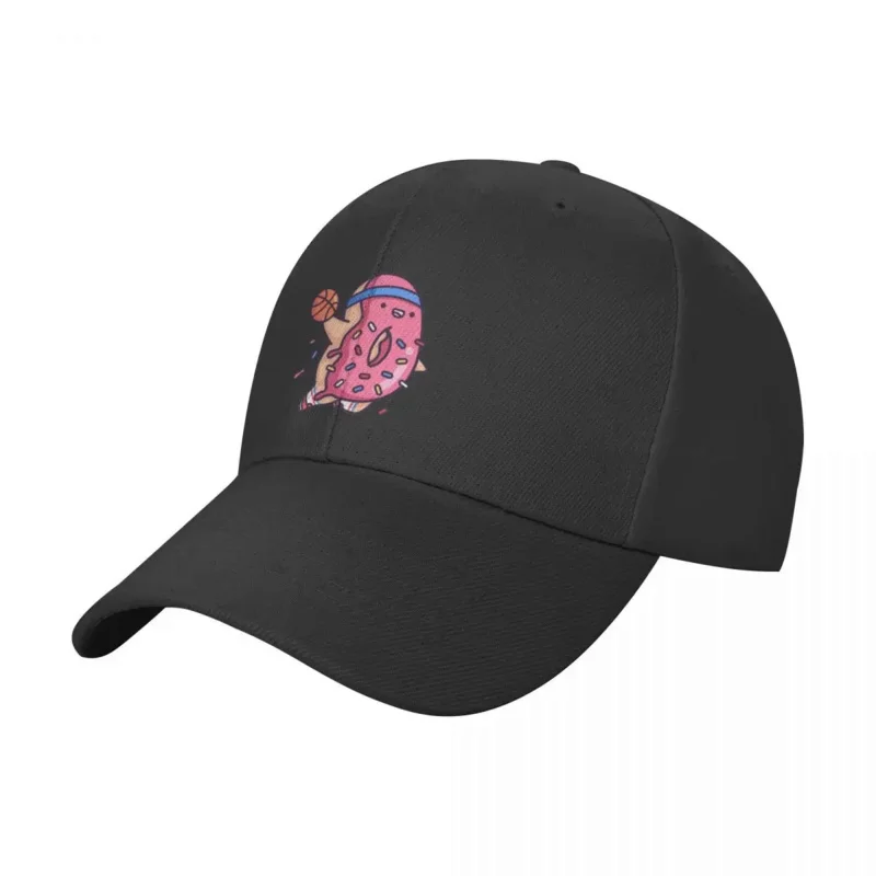 

Pink Dunkin Donut with sprinkles Baseball Cap Thermal Visor funny hat Gentleman Hat birthday Women Men's