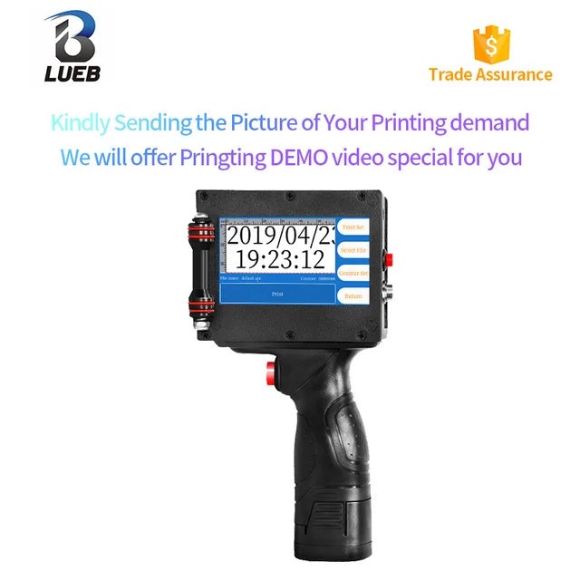 25.4 Mm 2019 Ipari Gyártó Wifi Mini Kézi Tintasugaras Nyomtató Képernyő Egyetlen Színű Oldószer Alapja A Falfestményhez - Image 5