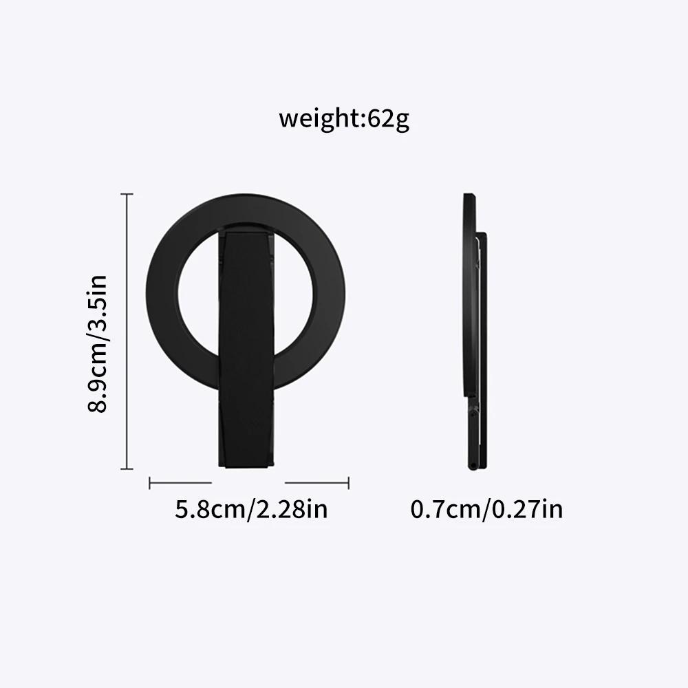 Magnetic Universal Phone Stand and Grip Holder with Hand Strap