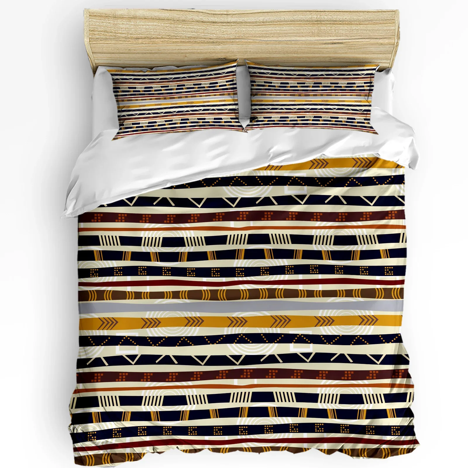

Pattern Texture African Style 3pcs Bedding Set For Bedroom Double Bed Home Textile Duvet Cover Quilt Cover Pillowcase