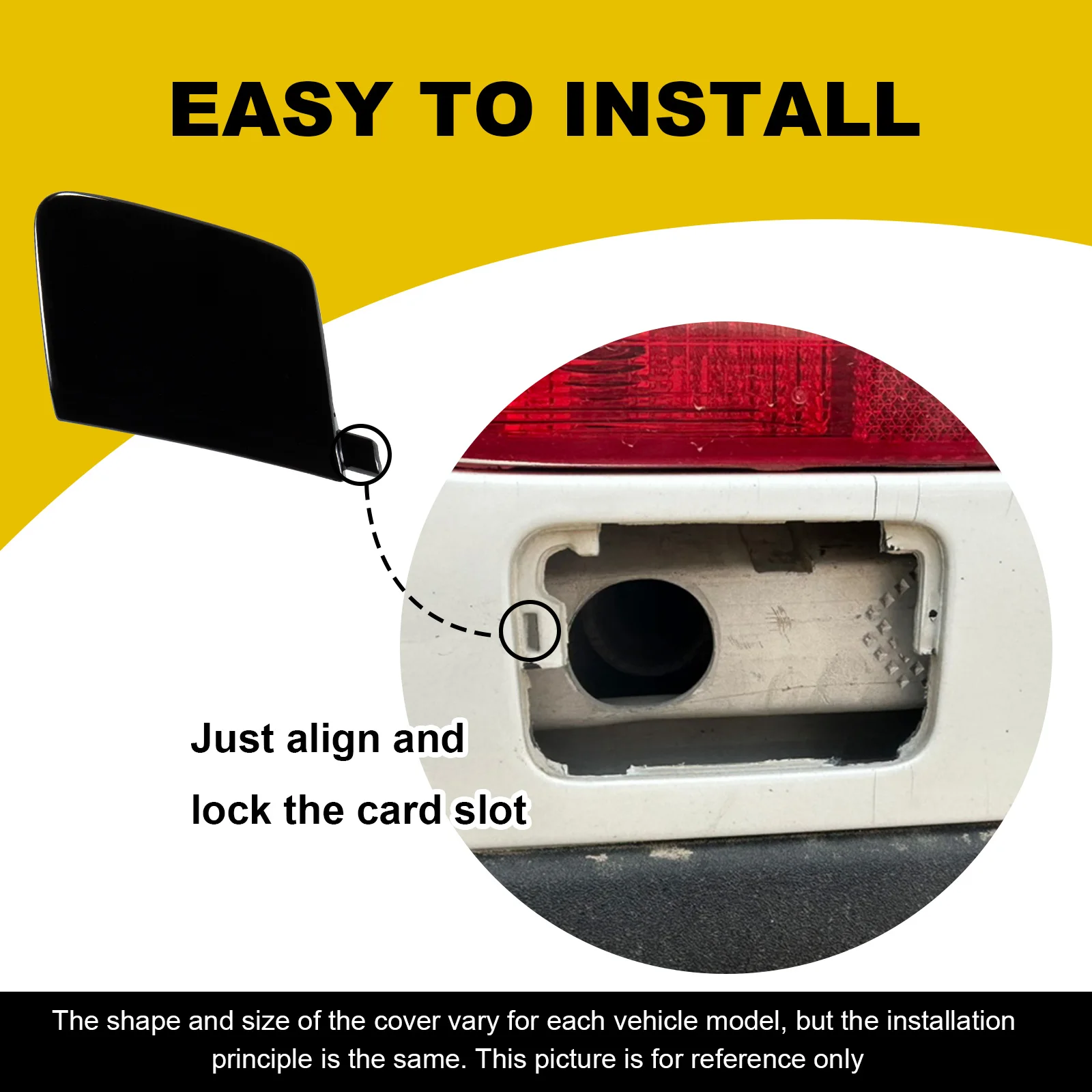 Rear Bumper Tow Hook Cover Fit For Volvo V40 2012 2013 2014 2015 39814200 Towing Eye Cover