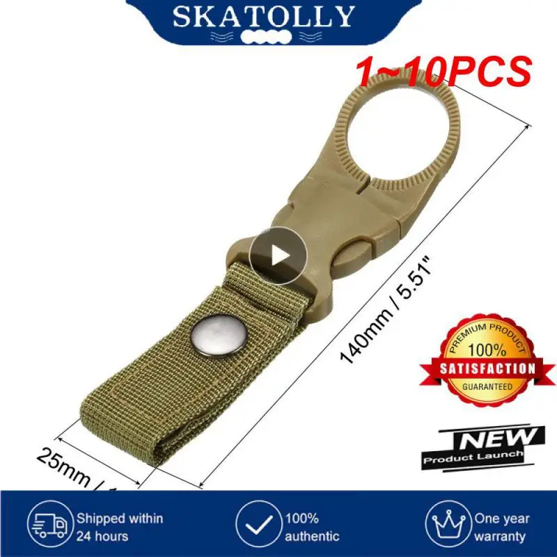 

1~10PCS clasp molle attach Buckle Holder tool webbing backpack Hanger Hook Carabiner Water Bottle clip hang camp hike outdoor
