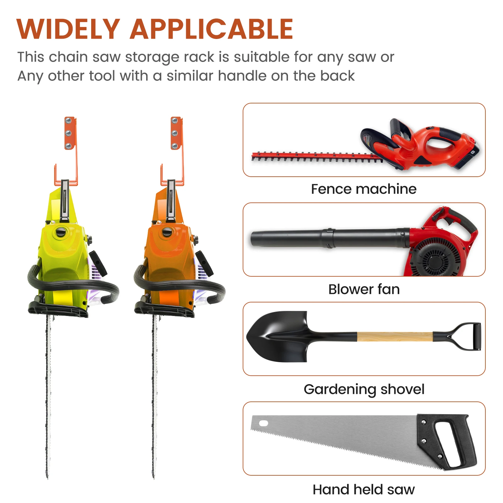 Heavy Duty Chainsaw Hooks Holder Wall Mount Chainsaw Storage Rack Suitable for 009 360 Chainsaws Hanging Rack