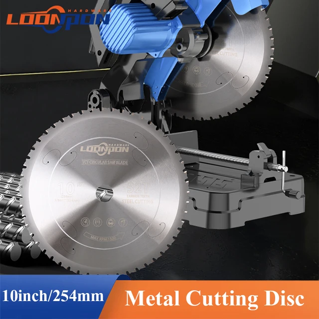 Loonpon Metal Cutting Disc 254mm 10inch Carbide Circular Saw Blade For Steel Iron Aluminum Metal Cutting Blade