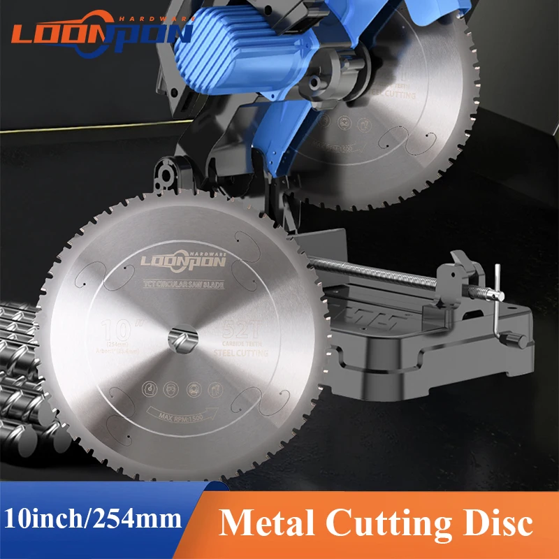 Loonpon-Metalen-Snijschijf-254Mm-10Inch-Hardmetalen-Cirkelzaagblad-Voor