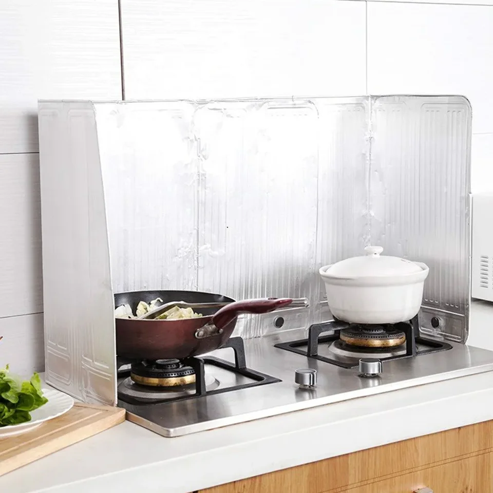 Protection Anti-éclaboussures D’huile En Aluminium – 4 Panneaux Pliables, Ajustable, Facile à Nettoyer, Pour Cuisinière à Gaz