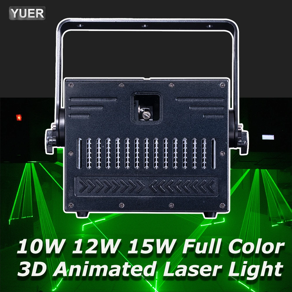 10W 12W 15W Con Ilda Stage 3D Animation Scanner Dj Laser Light Dmx Beam Projector Bar Club Discoteca Festa Di Natale Spettacolo Di Nozze