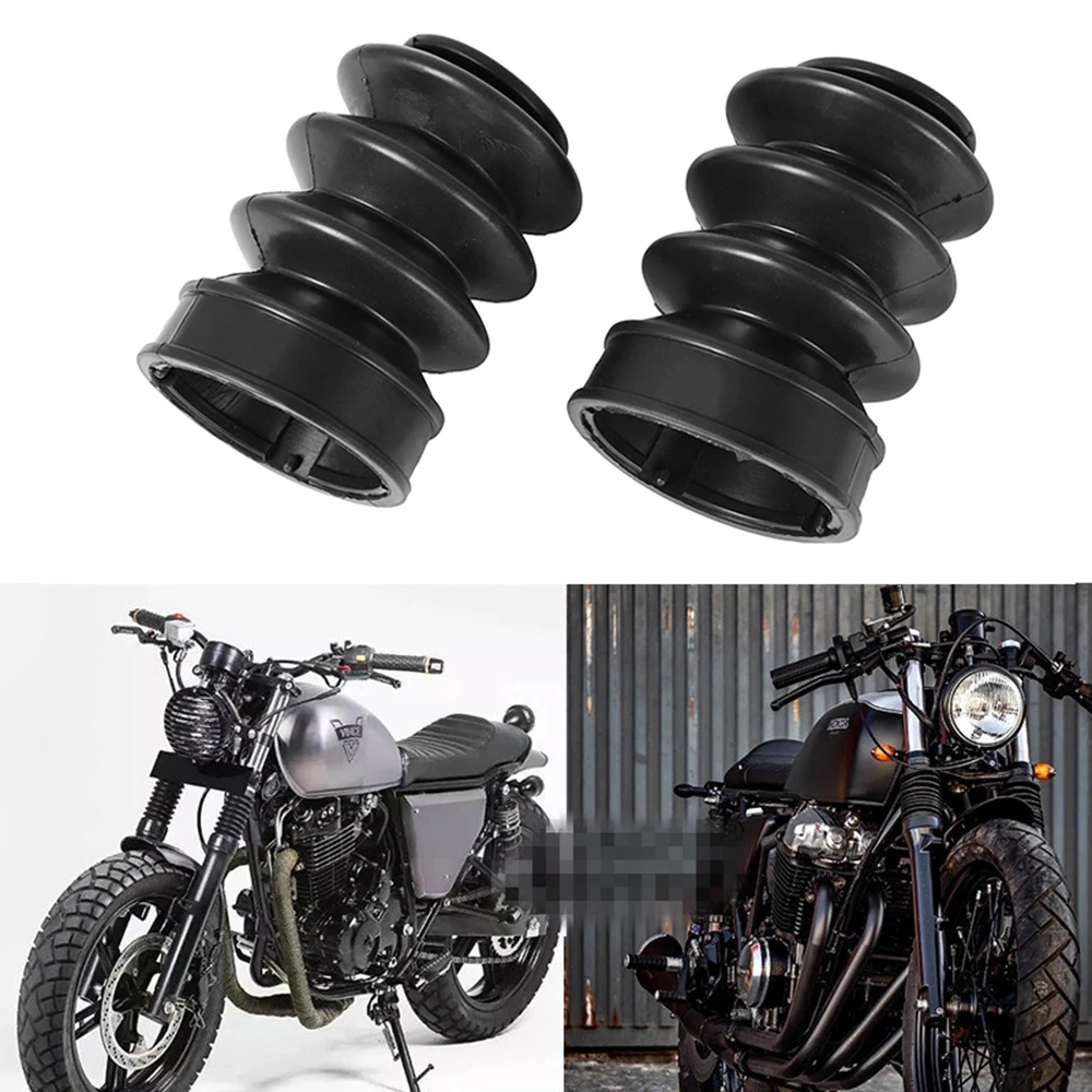 SOUFFLETS DE FOURCHE 49MM - DYNA 06UP - NOIR - CAOUTCHOUC - Biker's Store