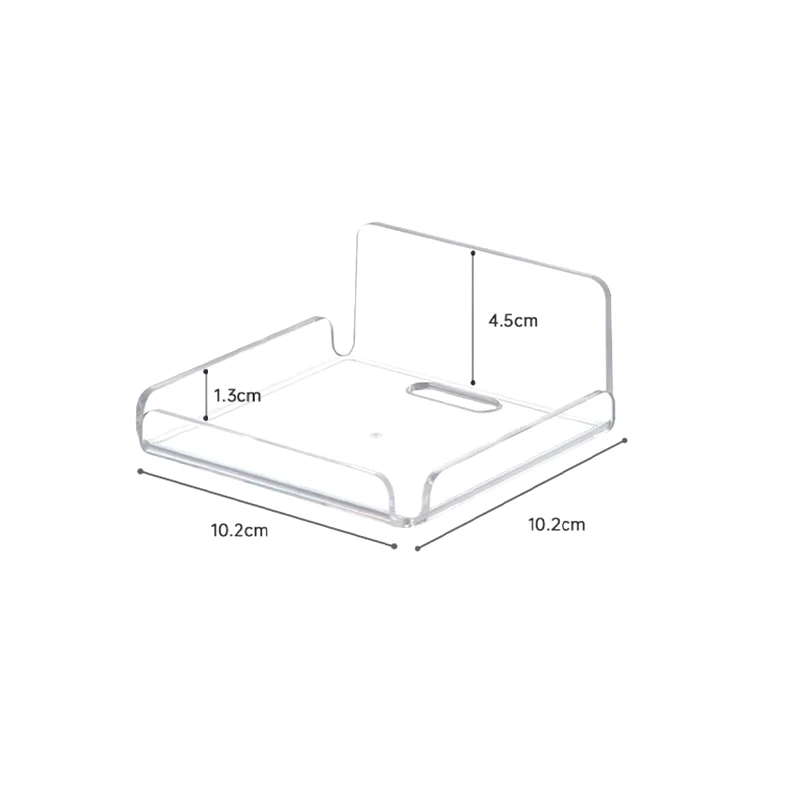 1/2pcs Wall Shelves Acrylic Storage Rack Small Clear Shelf Display Ledges Adhesive Hanging Shelves For Surveillance Camera 6