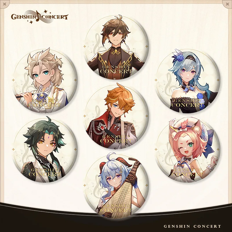 

Genshin Impact Symphony Concert Symphony Pin 58mm Anime Brooch Pin Cosplay Badge Cosplay Badge