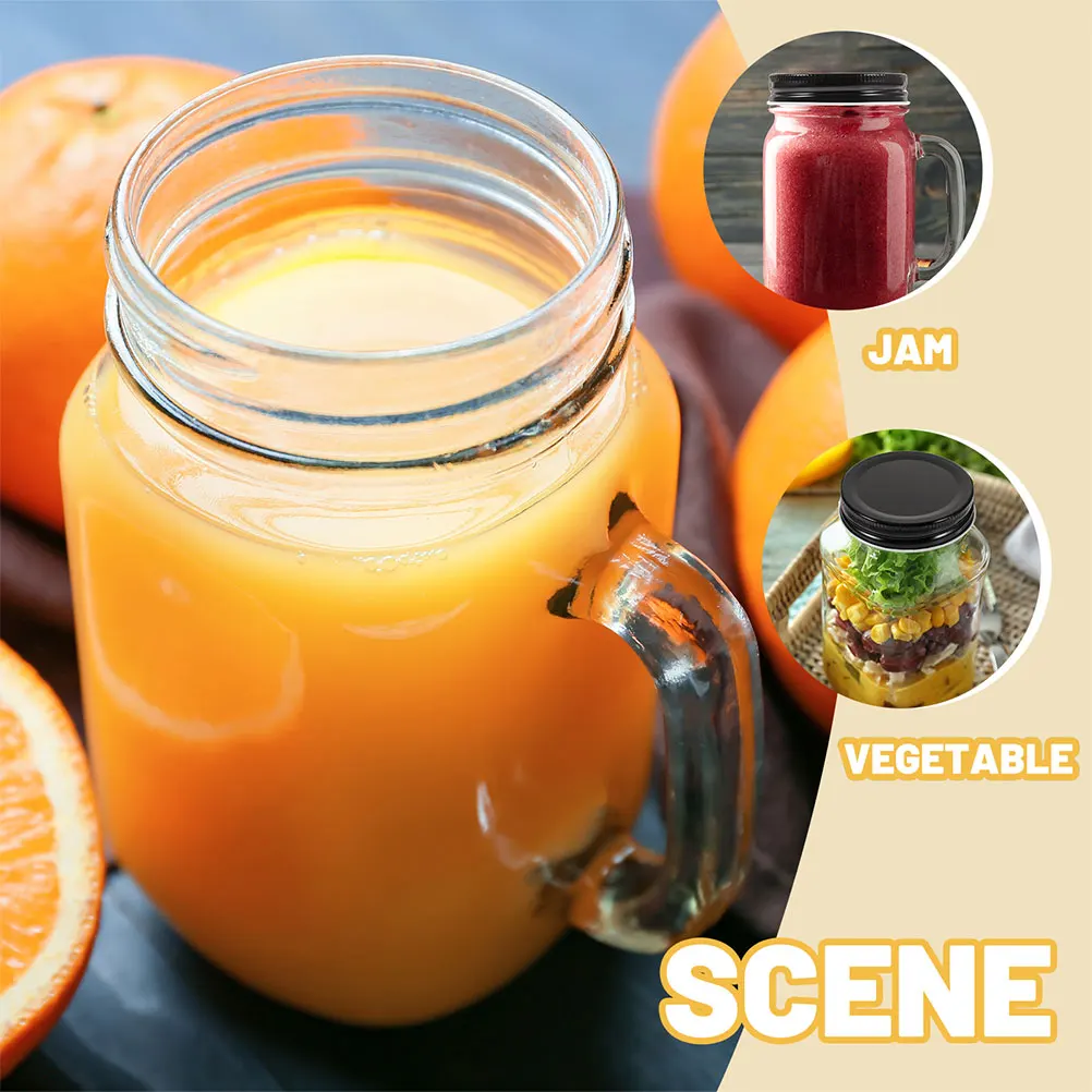 Wide Mouth Jar Lids Metal Leak Proof Canning Jar Caps Yogurt Jam Honey Jars Airtight Seal multiuse kichen tool 10pcs