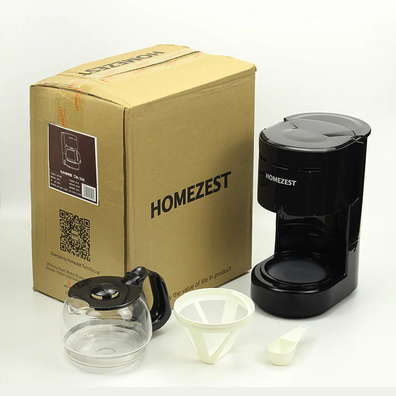 Small Classic American Coffee Machine Portable Home Drip Coffee Machine Freshly Ground Manual Pot Removable Filter