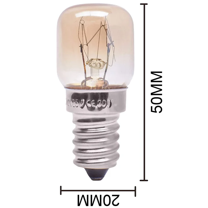 CTKcom Bombillas para horno de base T25 E14 de 25 W (paquete de 6) -  Bombillas para microondas T25 E14 de 120 V, resistentes al calor, 300 pies