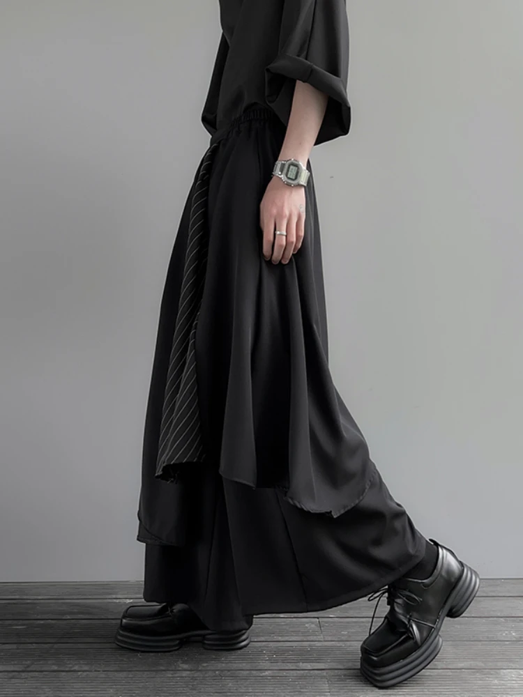 Pants Women Spring Japanese Style Folds High Waist Irregular Loose Breathable Comfortable Leisure Solid Full Length All-match 4