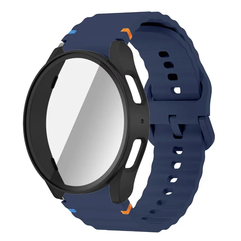 Dual Pack Protective Case and Strap with Tempered Glass and PC Bumper