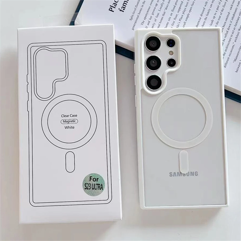 Luxury Clear MagSafe-Compatible Magnetic Wireless Charging Phone Case - Shockproof Cover