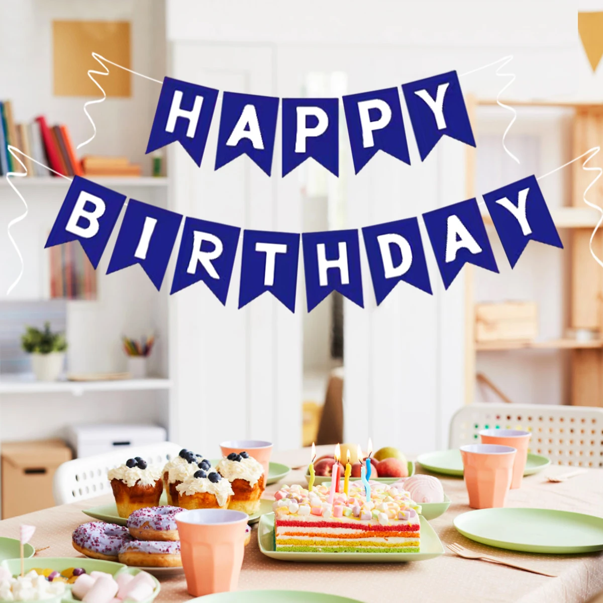 1set happy birthday lettering banner happy birthday party anniversary home decoration supplies Paper Birthday Banner Party Decorations
