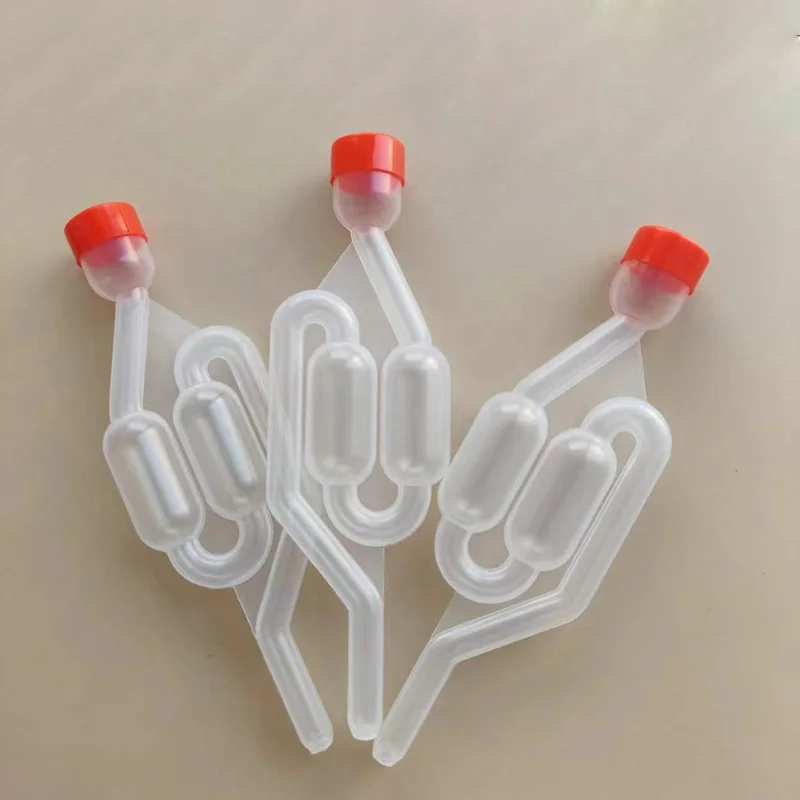 3 Pieces One-way Wine Beer Brewing Fermentation Check Valve Plastic Air Lock Water Seal Winemaking Exhaust Valve Fermenter Yeast
