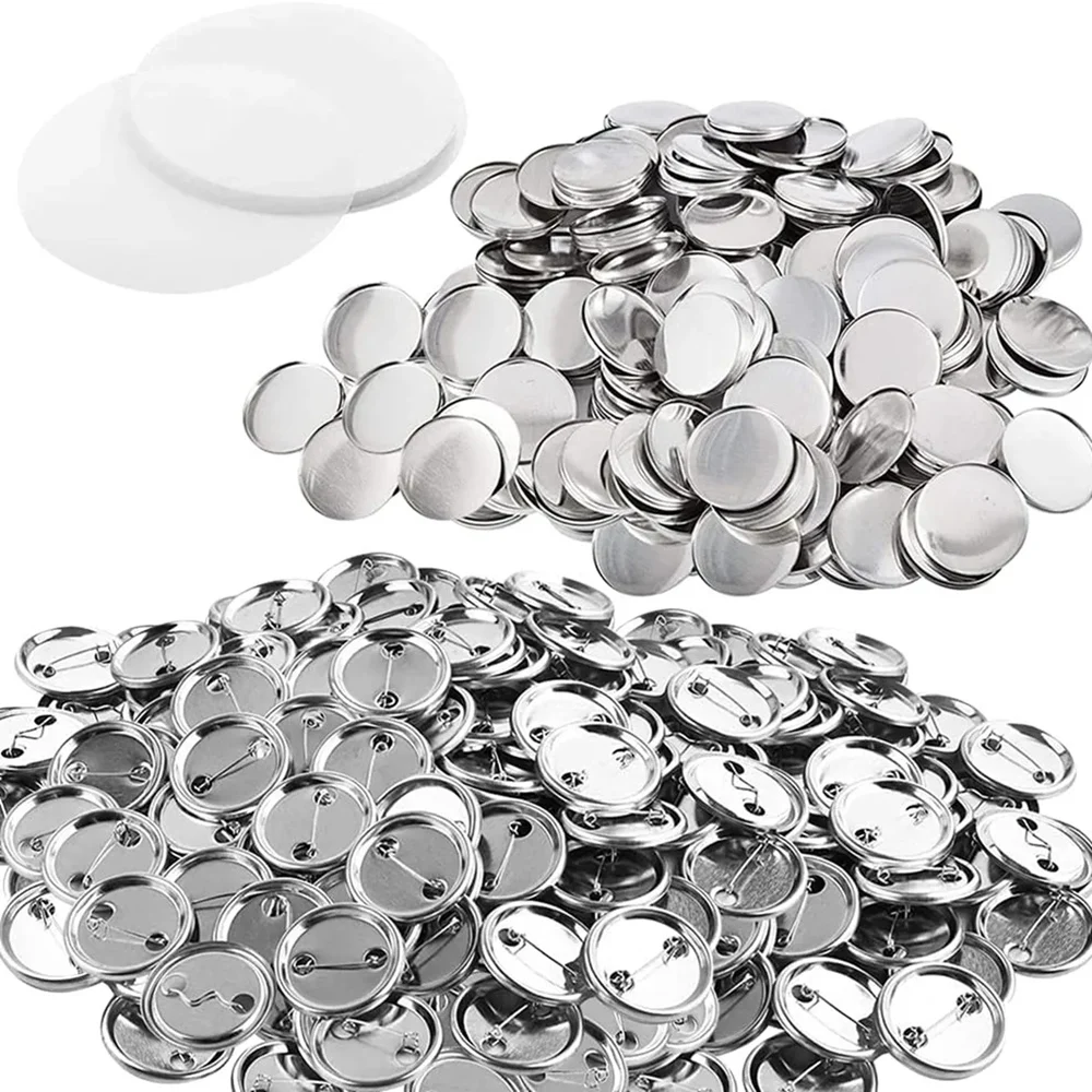 25-75MM Badges Button Maker Part 100PCS Blank Plastic Badge or Metal Badge DIY Pin Badges Maker Supplies For Badge Button Make badge parts,button making supplies