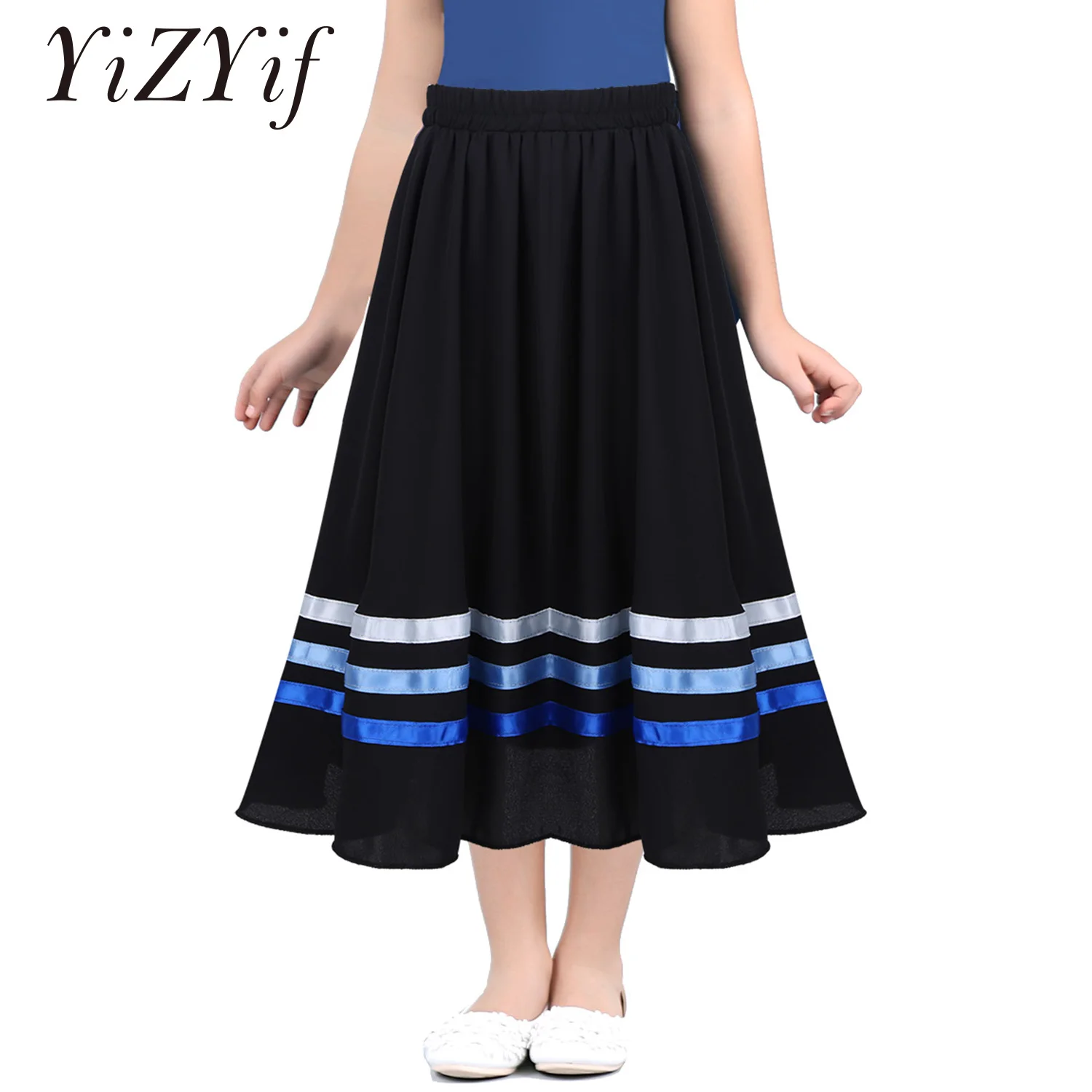 

Ballet Skirt Teen Girls High Waist Long Maxi Full Circle Skirt for Stage Performance Celebration of Spirit Praise Dance Wear