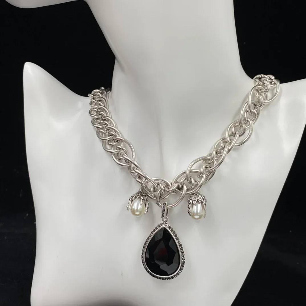 Vintage Personalized Pearl Zircon Necklace for women TOP necklace 2023 new in chain jewelry for women free shipping items