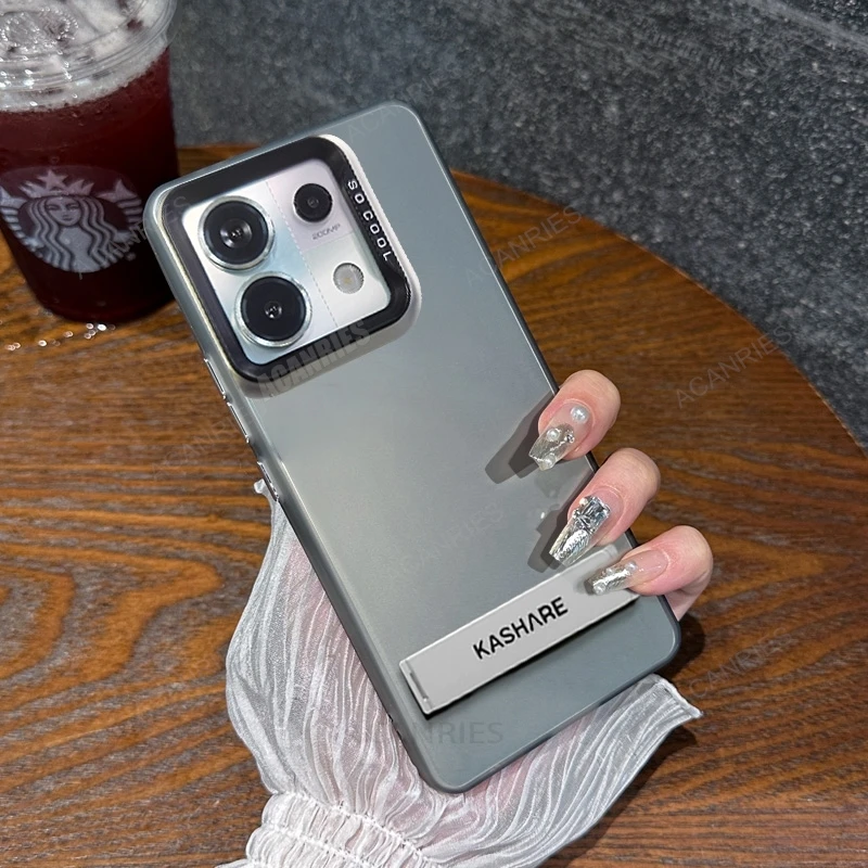 Note13 Luxus Aurora Fold Holder Hülle für Xiaomi Redmi Note 13 Pro Plus 13pro 12 12pro 10 4g 5g Weiche Silikon-Standabdeckung 13c_voghion.com