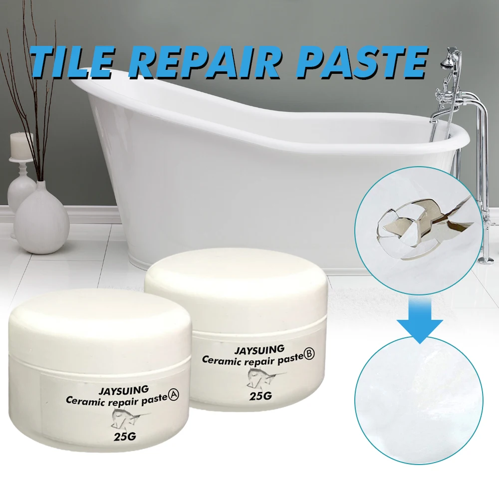 

30g Effective Ceramic Repair Paste Tile Reform White Tile Repair Agent Cream Effective Repair Kit Strong Adhesive Floor Tiles