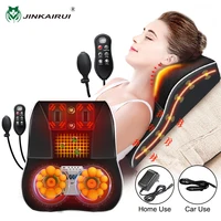 Electric Cervical Orthopedic Pillow Shiatsu Head Cervical Ttraction Body Back Waist Massager Car With Heating Vibrating Massage