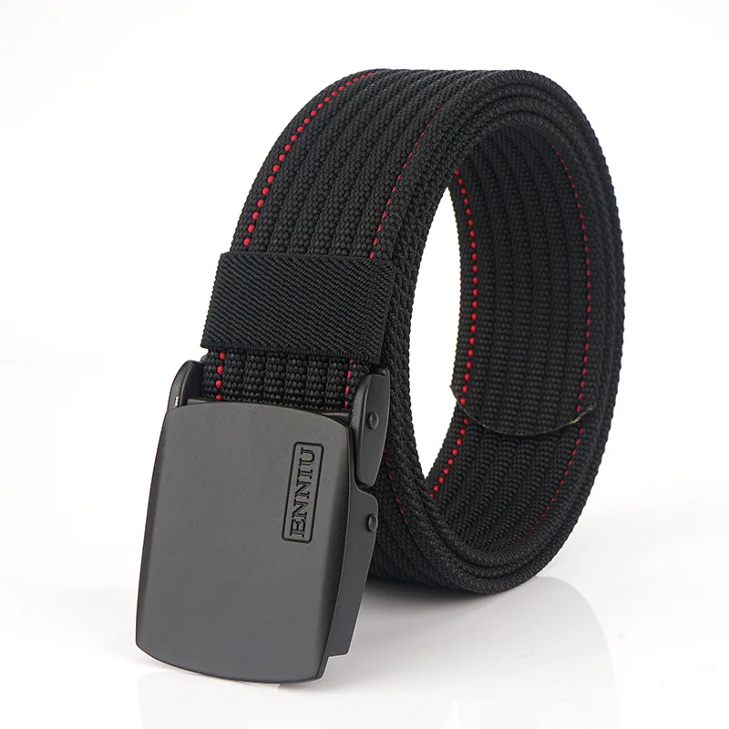 Men's Tactical Belt - Heavy-Duty Nylon Canvas with Metal Buckle, Perfect for Outdoor Sports and Training