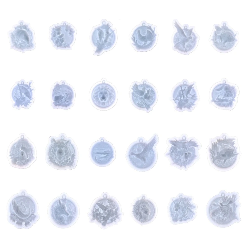 

Resin Casting Molds Silicone Pendant Moulds Animal DIY Earring Mould for Necklace Pendant Keychain DIY Hand Making