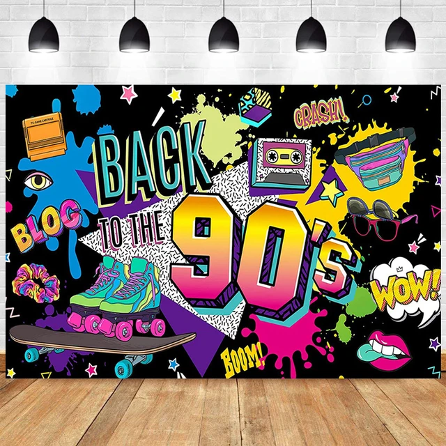 90\'S Backdrop Hip Hop Graffiti Brick Wall Retro Radio Fashion ...