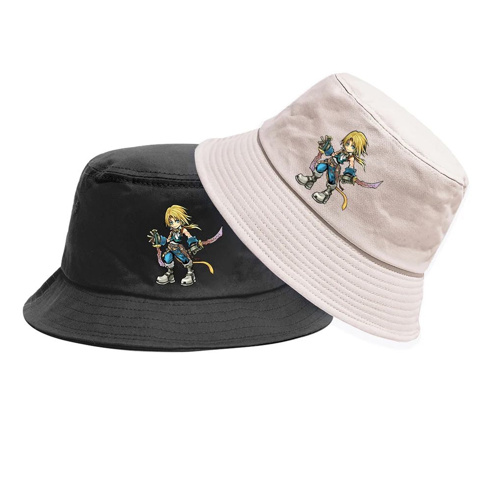 

Casual Fisherman Hat FINAL FANTASY Anime Bucket Hats Cartoon Student Hat Outdoor Caps Summer Hip Hop Sun Protection Cap
