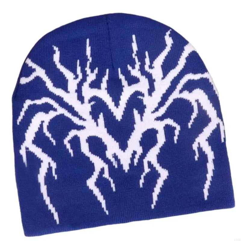 Jahr Herz Einsiedler Jacquard Strickmütze Retro Hip Hop Cap Atmungsaktiv Acryl Unisex Für Streetwear Musik Festival – Detail 5