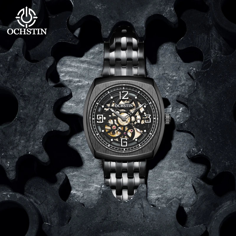 2023OCHSTIN New Top Brand Luxury Watch Automatic Men Mechanical Wristwatch Sports Waterproof Glass Stainless Steel  Reloj Hombre