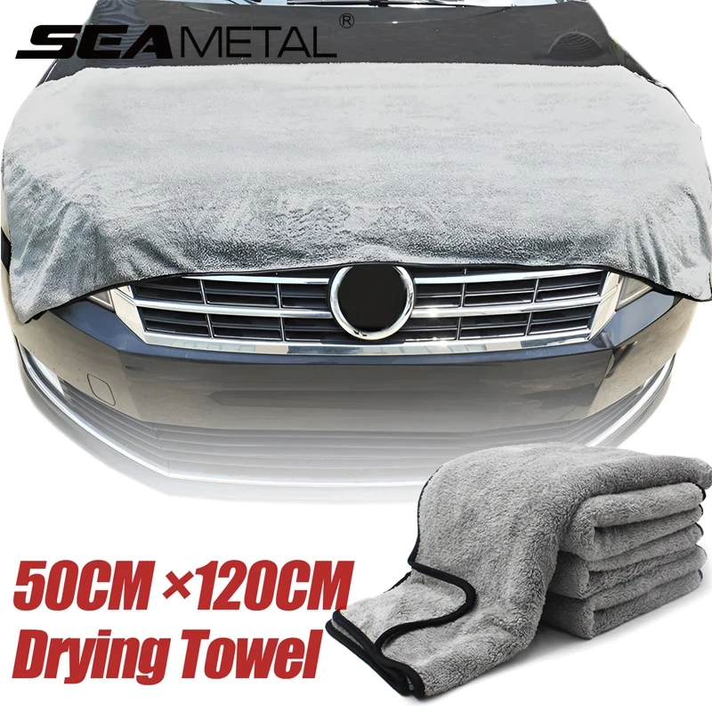 SEAMETAL Multi Sizes Car Microfiber Towel Upgraded Ultra-Soft Auto Drying Cleaning Cloth Super Absorbent Scratch-Free Towels BEST SELLERS
